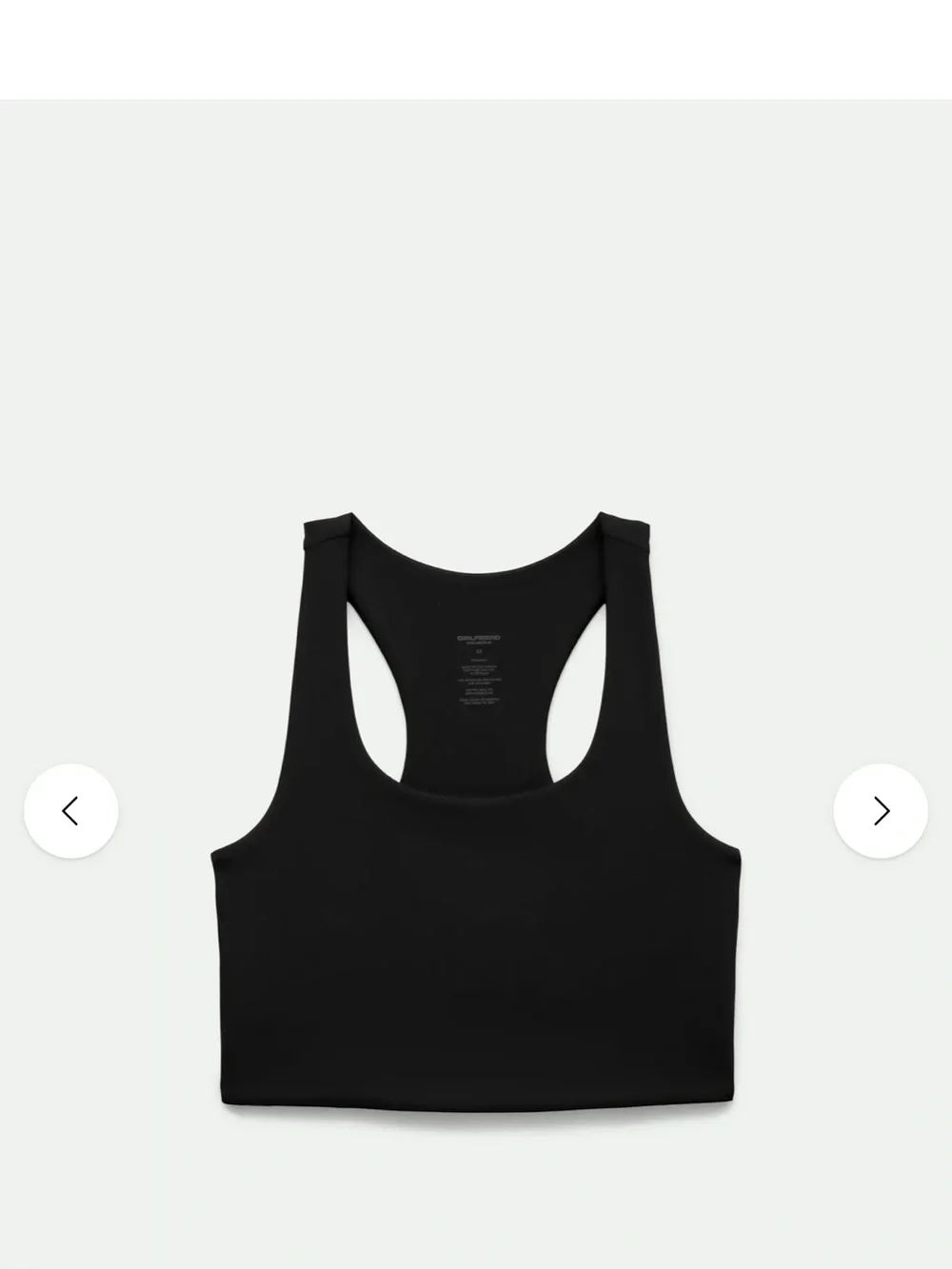 Girlfriend Black Paloma Racerback Bra